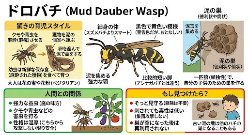 イラストによるドロバチの解説