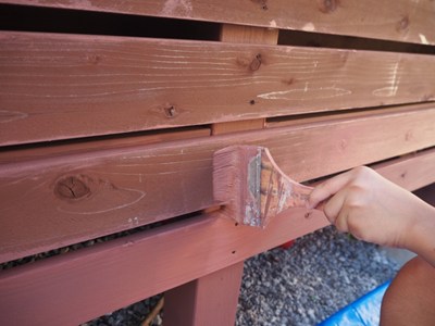 ウッドデッキの塗装画像1