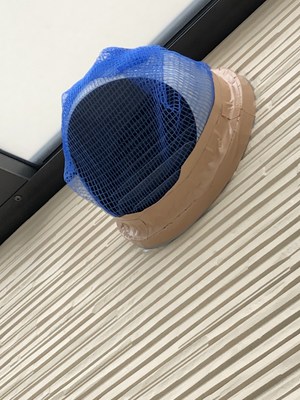 外壁換気口を防虫ネットで封鎖した画像