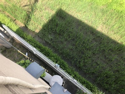 境界が狭く外からハシゴをかける事は不可能
